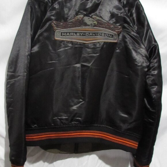 Woman's reversible authentic Harley-Davidson coat black green medium - Picture 4 of 10